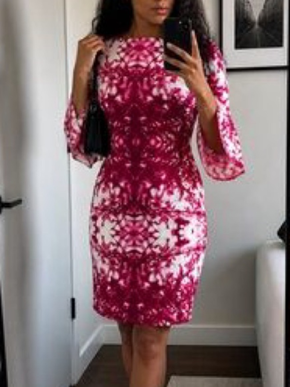 Chiara Boni Pink and White Tie-Dye Midi Dress size 46/us10